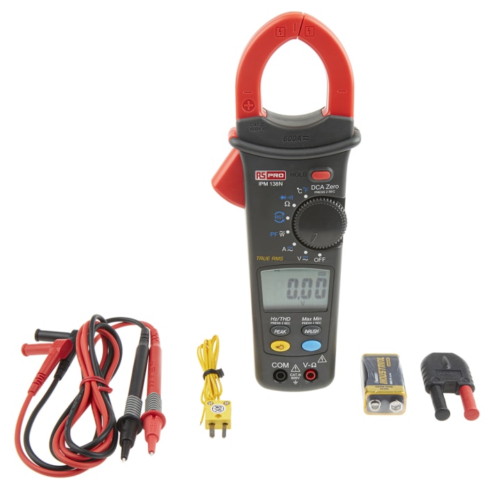 IPM138N Clamp Meter, 600A dc, Max Current 600A ac CAT II 1000 V, CAT III 600 V