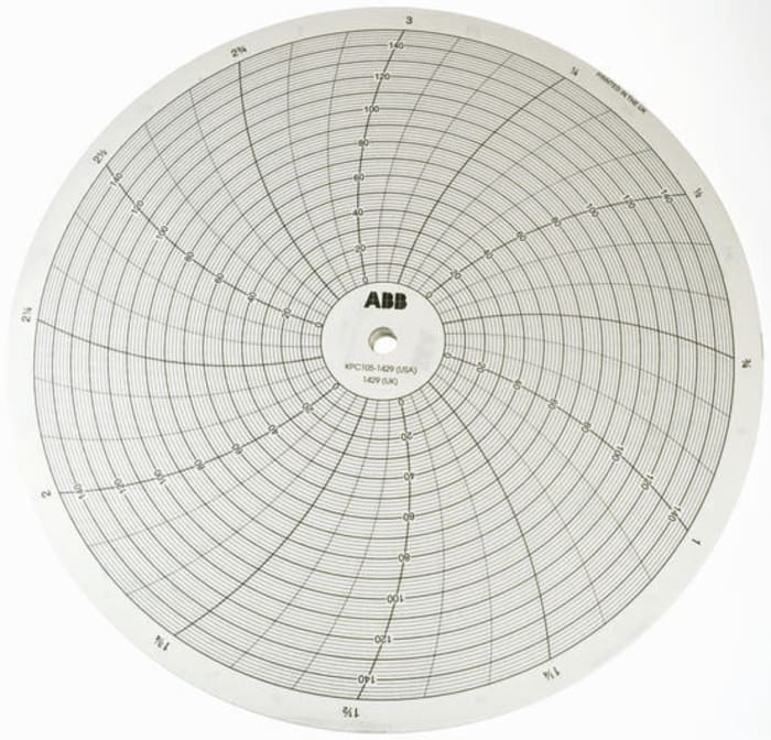 510 Paper for use with ABB Rotary Chart Recorder | 24h 0->100°C