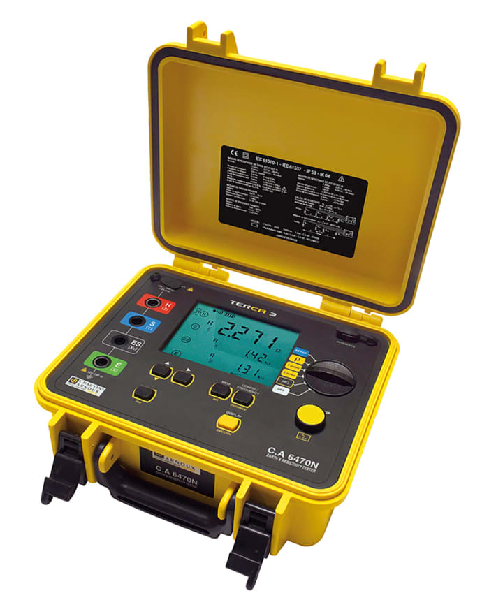 Chauvin Arnoux CA 6470N Earth Tester, 99.99k? CAT IV 50 V