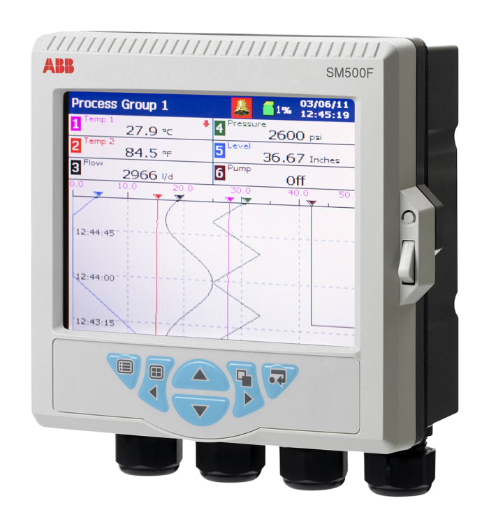ABB SM50DCF, 6 Input Channels, 4 Output Channels, Videographic Chart Recorder Measures Current, Resistance