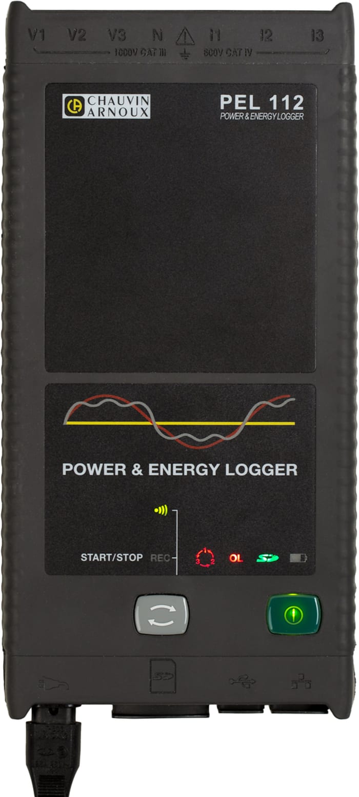Chauvin Arnoux PEL112 Power & Energy Data Logger, Ethernet, USB, Wi-Fi