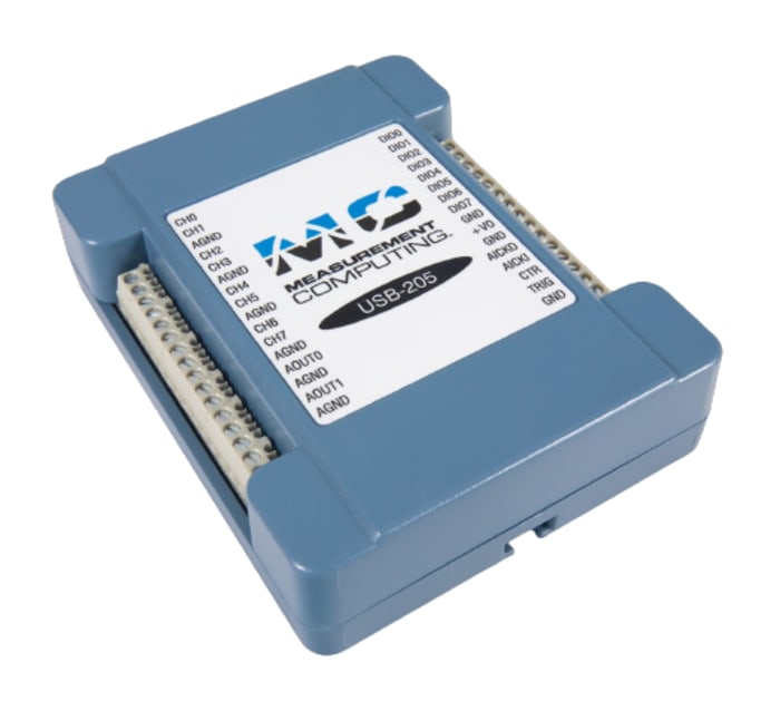 Digilent MCC USB-205 Data Acquisition, 8 Single Ended Channel(s), USB, 500ksps, 12 bit