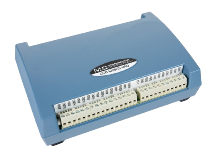 Digilent MCC USB-1208HS-4AO Data Acquisition, 8 SE/ 4 DIFF Channel(s), USB, 1ksps, 13 bit