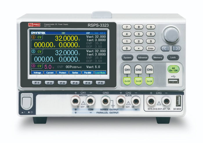 Digital Switching Power Supply, 0 -> 32V, 3A, 3-Output, 420W - RS Calibrated