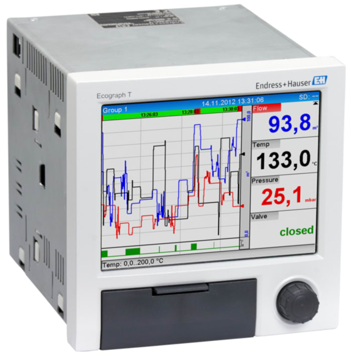 Endress+Hauser RSG35-A1A, 6 Input Channels, Graphical Graphic Recorder Measures Current, Frequency Input, Pulse Input