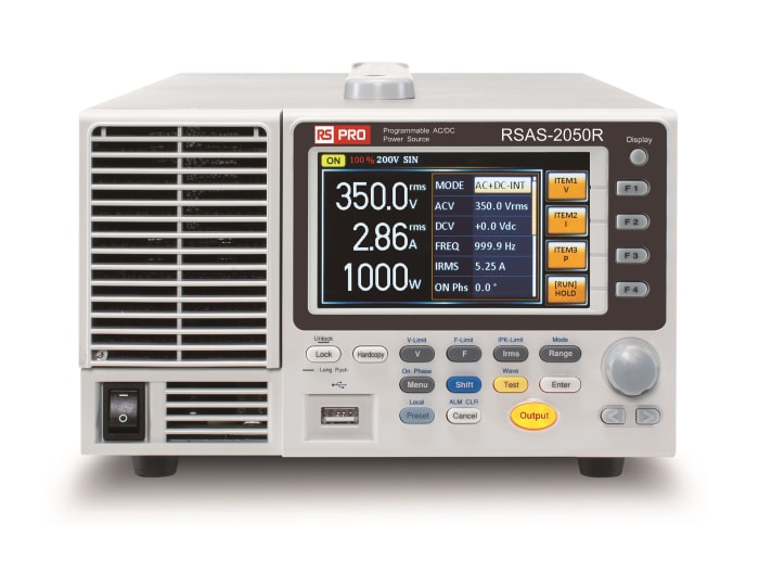 Digital Bench Power Supply, 0 -> 350 Vrms, 0 -> 500 Vdc, 5 A, 10 A, 1-Output, 1000VA