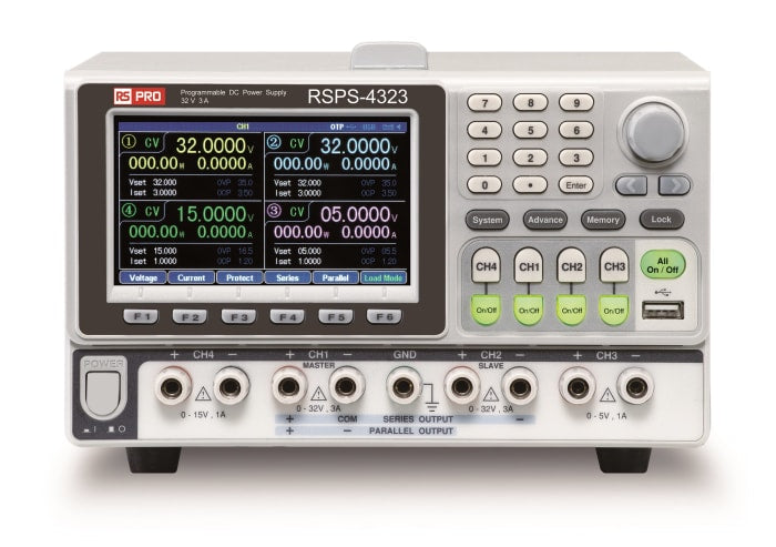 Digital Bench Power Supply, 0 -> 64V, 0 -> 6A, 4-Output