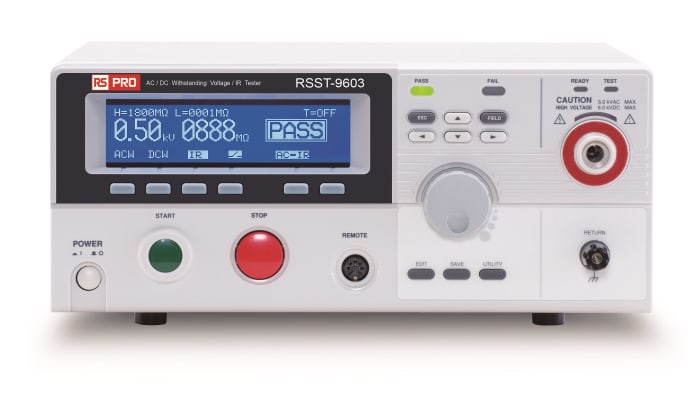Safety Tester, 100V ac/dc Min, 5000 V ac, 6000 V dc Max